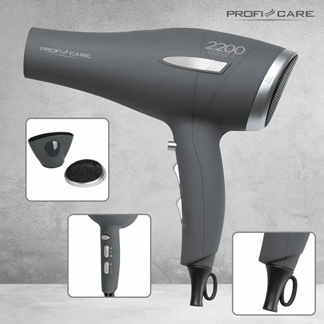Profi care Professional hair dryer PC-HT 3045 Anthracite thumbnail 3