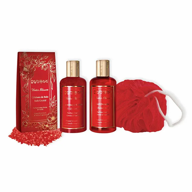 Parisax Bath gift set in a golden tub Frozen Strawberries & Vanilla 5 pcs thumbnail 2