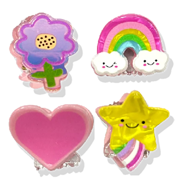 Invisibobble Hair clips Clipstar Happy World 4 pcs thumbnail 2