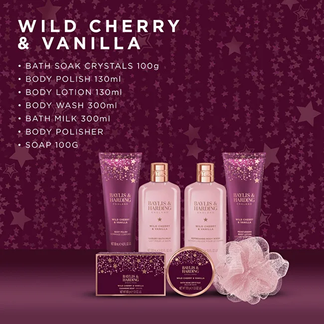 Baylis & Harding Wild Cherry & Vanilla Body Care Gift Set 7 pcs thumbnail 3