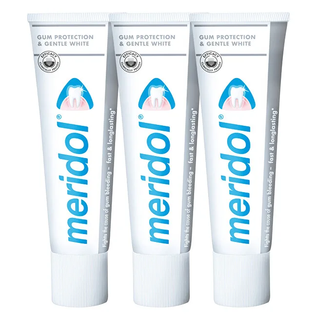 Meridol Toothpaste with whitening effect (Gentle White ) tripack 3 x 75 ml thumbnail 2