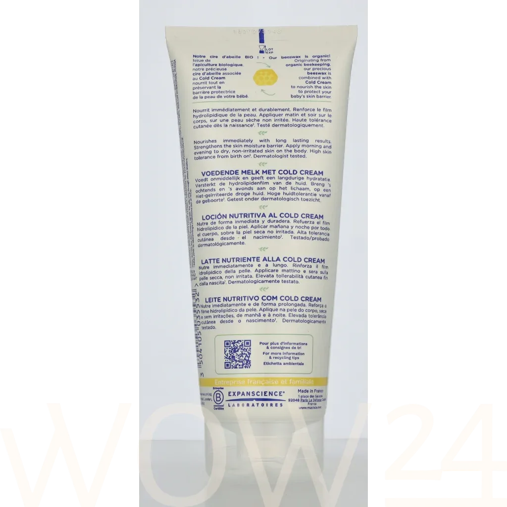 Mustela Bébé nourishing lotion with cold cream thumbnail 3