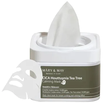 MARY & MAY Soothing Face Mask Cica Houttuynia Tea Tree (Calming Mask) 30 pcs thumbnail 2