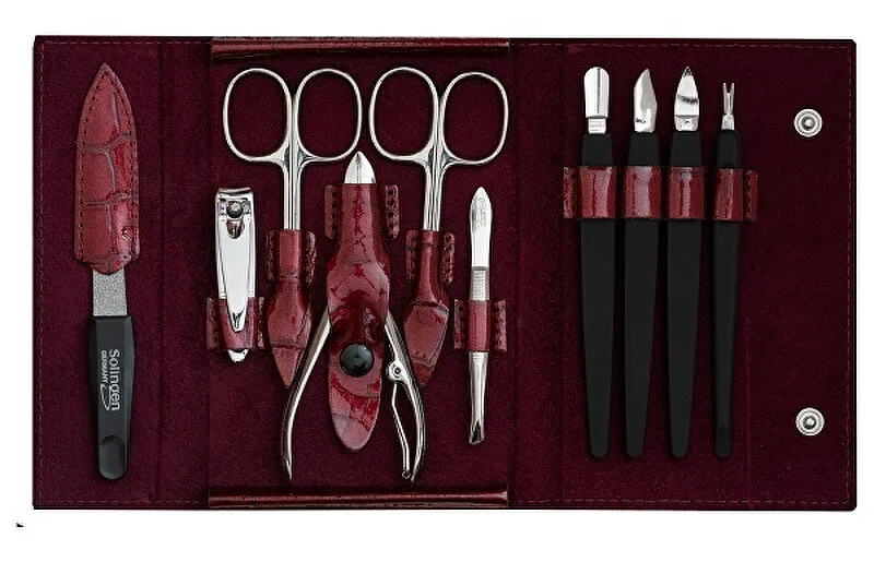 DuKaS Family red manicure Solingen shiny faux leather PL25204 thumbnail 2