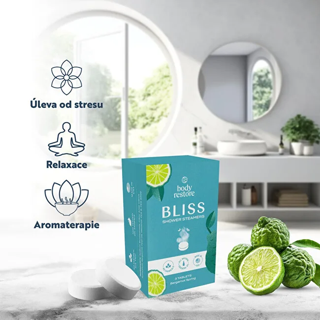 Body Restore Set of aromatic tablets for the shower Bergamot Spring Shower Steamers 3 pcs thumbnail 6