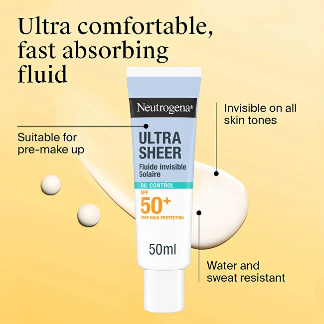 Neutrogena Invisible Fluid SPF 50+ Oil Control Ultra Sheer 50 ml thumbnail 3