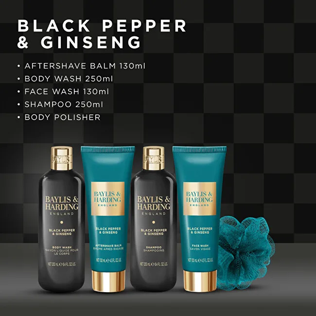 Baylis & Harding Black Pepper & Ginseng Body Care Gift Box for Men 5 pcs thumbnail 2