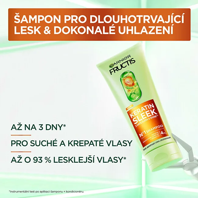 Garnier Shampoo for dry and frizzy hair Fructis Keratin Sleek (Shampoo) 200 ml thumbnail 4
