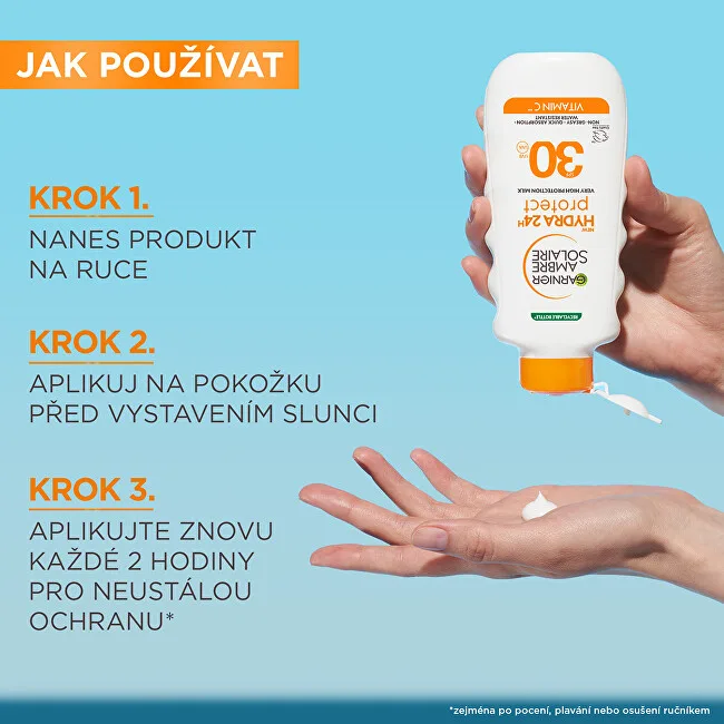 Garnier Sunscreen milk SPF 30 Ambre Solaire Hydra 24h Protect (High Protection Milk) 175 ml thumbnail 6