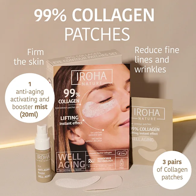 Iroha Collagen eye pads Eye Contour Patches 3 pairs + thumbnail 3