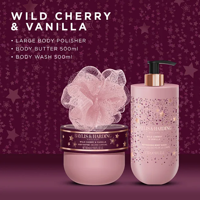 Baylis & Harding Wild Cherry & Vanilla Body Care Gift Set in a Bag 3 pcs thumbnail 2
