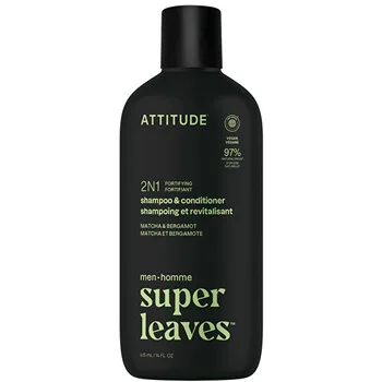 Attitude Men´s Strengthening Shampoo and Conditioner 2in1 Super Leaves Matcha & Bergamot (Shampoo & Conditioner) 415 ml thumbnail 2
