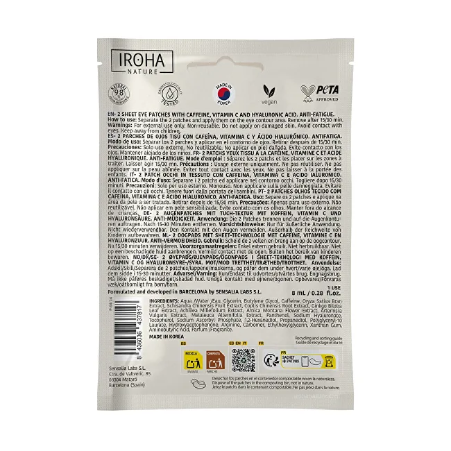 Iroha Caffeine Eye Contour Patches 2 x thumbnail 2