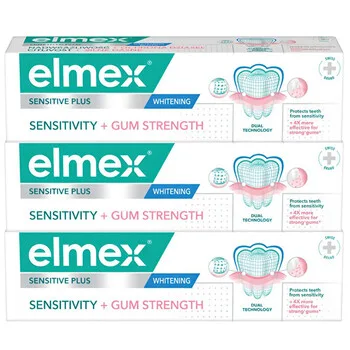 Elmex Toothpaste Sensitive Sensitivity + Gum Strength Whitening 3 x 75 ml thumbnail 3