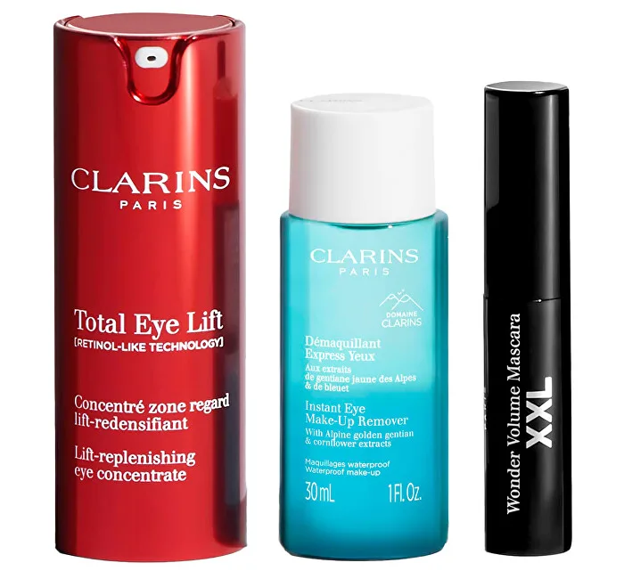 Clarins Set Clarins: Total Eye, Lift, Day, Eye Serum, 15 ml + Instant Eye, Makeup Remover Lotion, 30 ml + Wonder Volume, Volumising, Mascara, Black, 3 ml *Miniature thumbnail 2