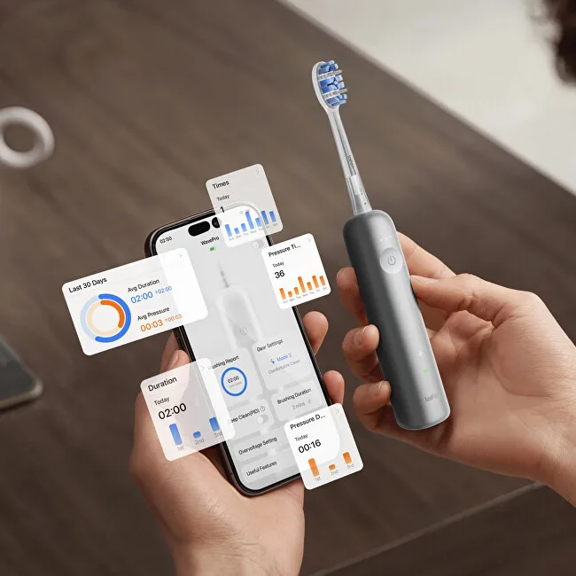 Laifen Electric toothbrush Wave Pro LFTB02-A Aluminum Alloy Space Gray thumbnail 5