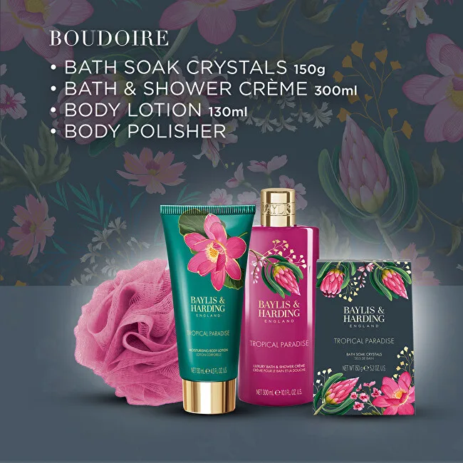 Baylis & Harding Boudoire Body Care Gift Set - Tropical Paradise Set 4 pcs thumbnail 3