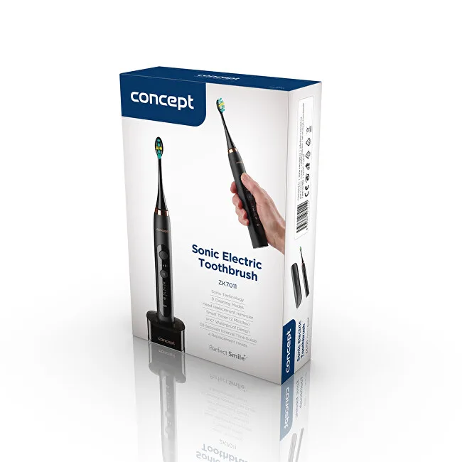 Concept "v" design Sonic toothbrush with travel case Perfect Smile black ZK7011 thumbnail 7