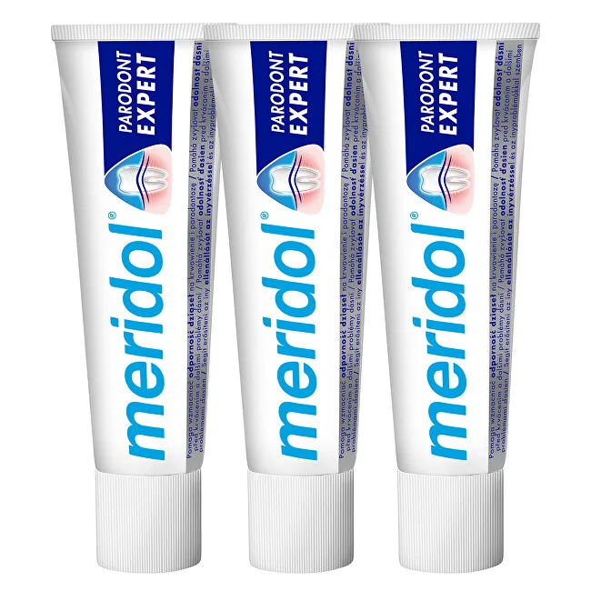 Meridol Toothpaste against bleeding gums and periodontitis Paradont Expert tripack 3 x 75 ml thumbnail 2
