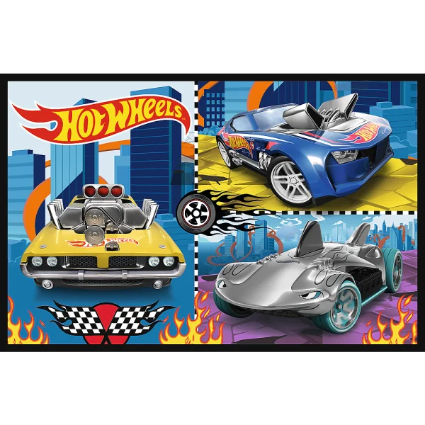  HOT WHEELS Dėlionių rinkinys „Automobiliai“, 2 x 70 det. thumbnail 2