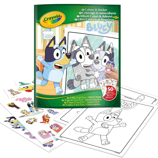  BLUEY Spalvinimo rinkinys su lipdukais
