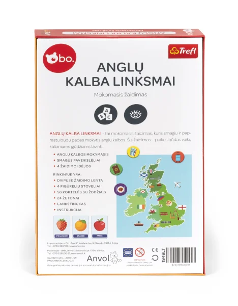  Mokomasis žaidimas „Anglų kalba linksmai“, lietuvių k.