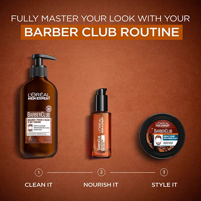 Loreal Men Expert Barber Club Messy Hair Molding Clay thumbnail 4