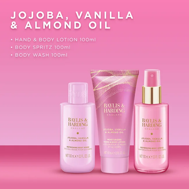 Baylis & Harding Jojoba, Vanilla & Almond Oil 3-Piece Gift Set in a Handbag thumbnail 3