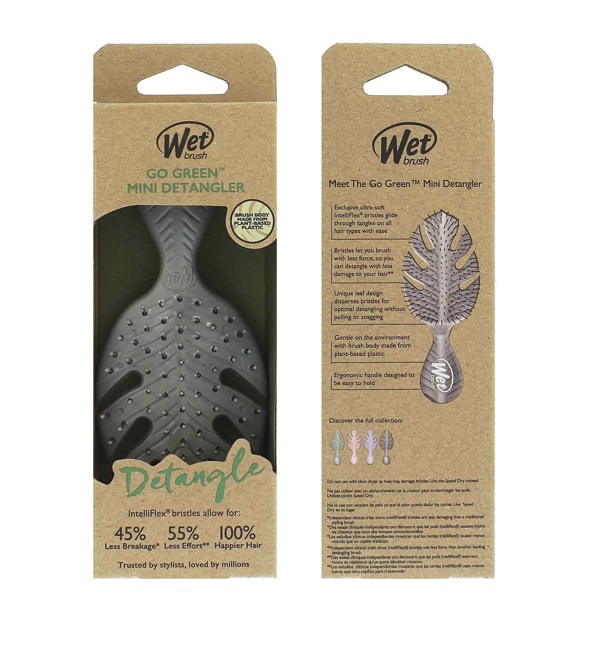 Wet Brush Go Green Mini Detangler Grey thumbnail 2
