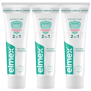 Elmex Toothpaste Sensitive Clinical Expert Instant Care Trio 3 x 75 ml thumbnail 3