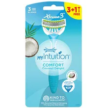 Wilkinson Sword Disposable razor for women My Intuition Comfort Coconut Delight 3 + 1 pc thumbnail 2