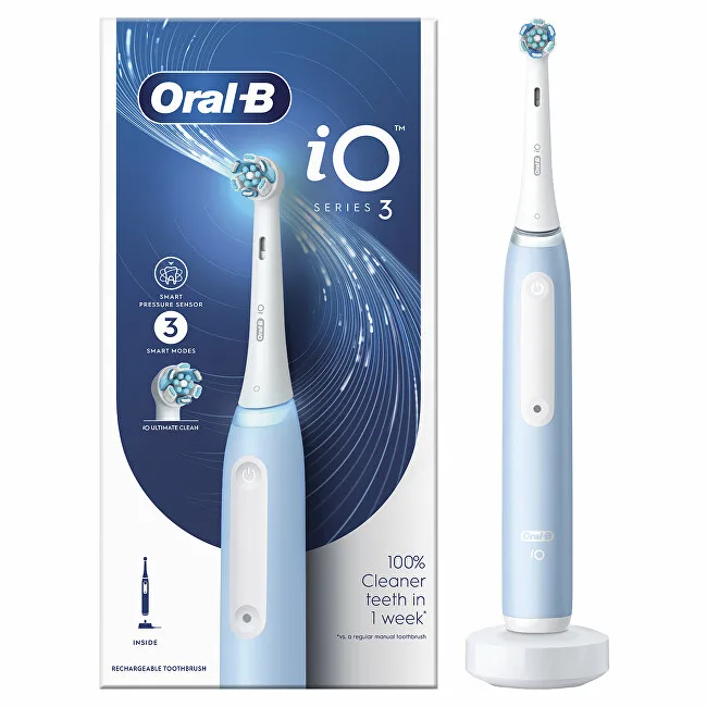 ORAL-B IO Series 3 Ice Blue Electric Toothbrush thumbnail 2
