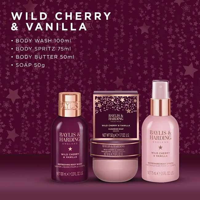 Baylis & Harding Baylis & Harding Body Care Set in a Bag Wild Cherry & Vanilla 4pcs thumbnail 2