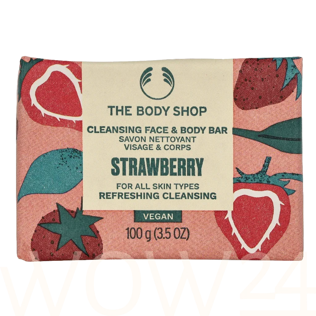 The Body Shop The Body Shop Strawberry Cleansing Face & Body Bar thumbnail 4
