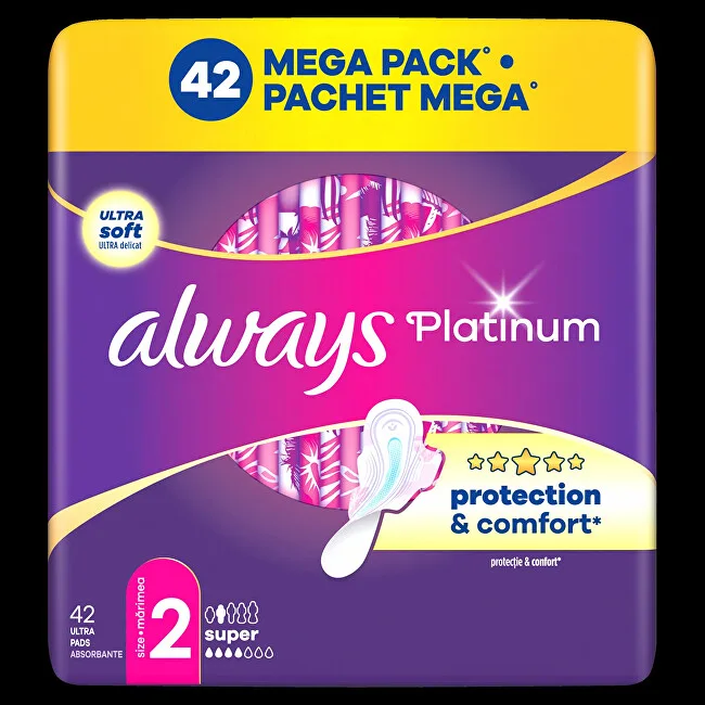 Always Platinum Ultra Super Mega sanitary pads 42 pcs thumbnail 7