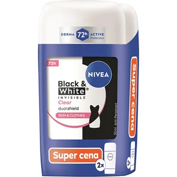 Nivea B&W Invisible Clear Duo solid antiperspirant set 2 x 50 ml thumbnail 2