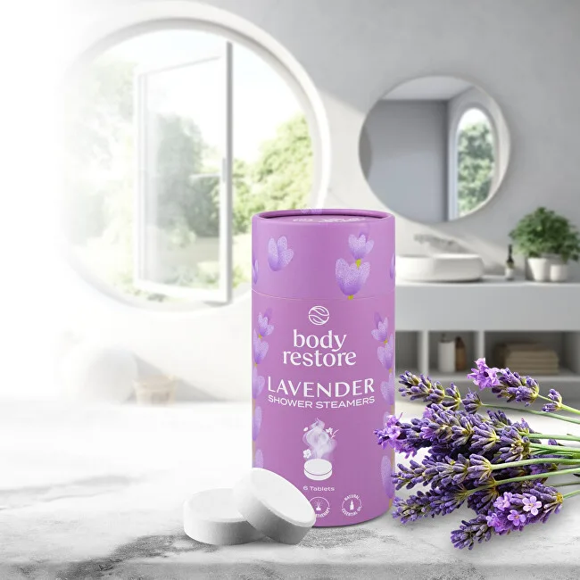 Body Restore Set of aromatic tablets for the shower Lavender Shower Steamers 6 pcs thumbnail 3
