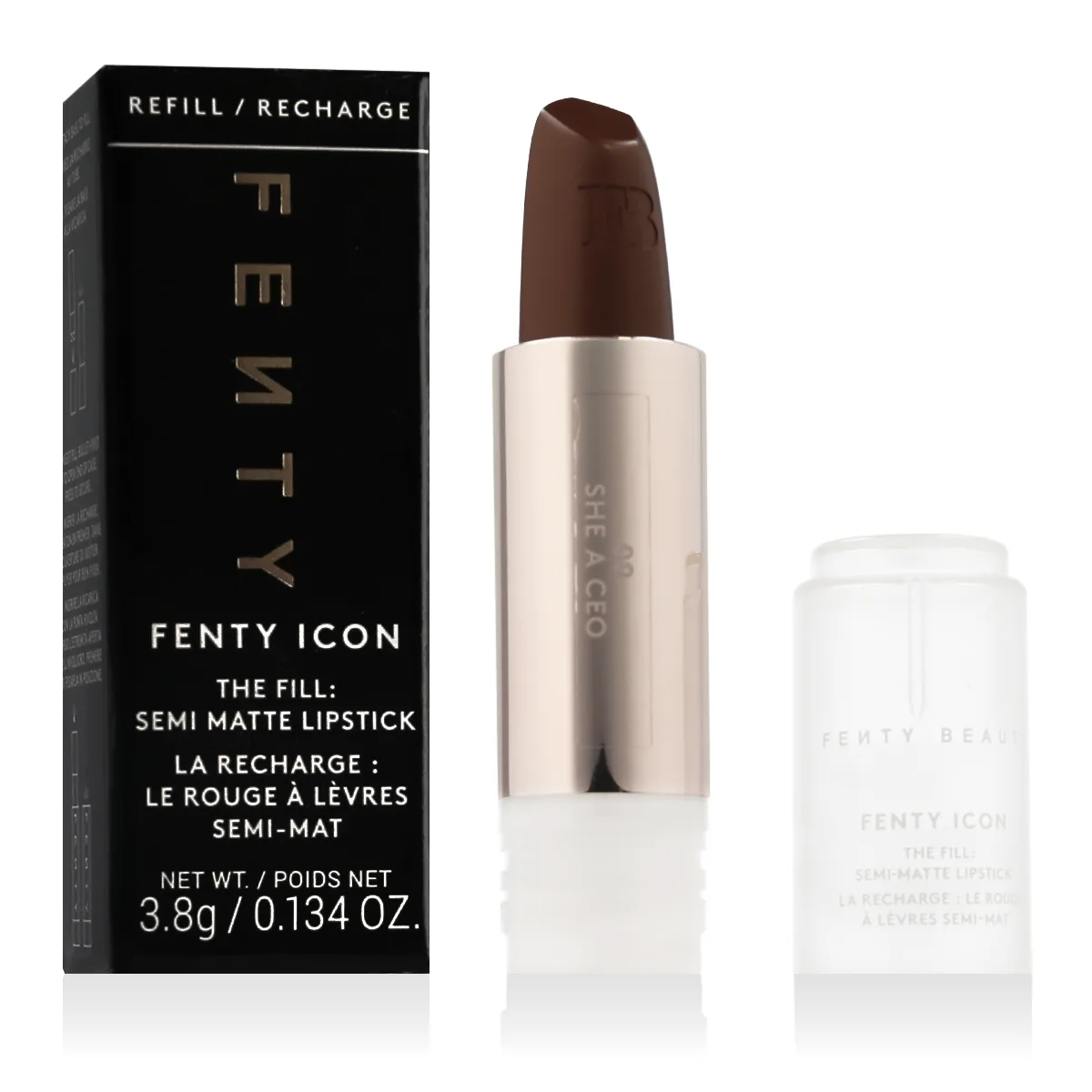 Fenty Beauty Fenty Beauty, Icon, Semi Matte, Cream Lipstick, 09, She A Ceo, Refill, 3.8 g thumbnail 2