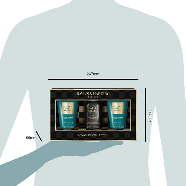 Baylis & Harding Black Pepper & Ginseng Mini Body Care Gift Set 3 pcs thumbnail 4
