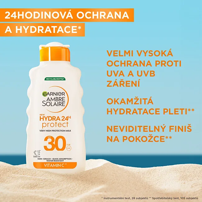 Garnier Sunscreen milk SPF 30 Ambre Solaire Hydra 24h Protect (High Protection Milk) 175 ml thumbnail 5