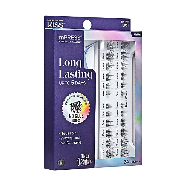 Kiss ImPRESS (Press on LongLasting) False Eyelashes 01 thumbnail 4