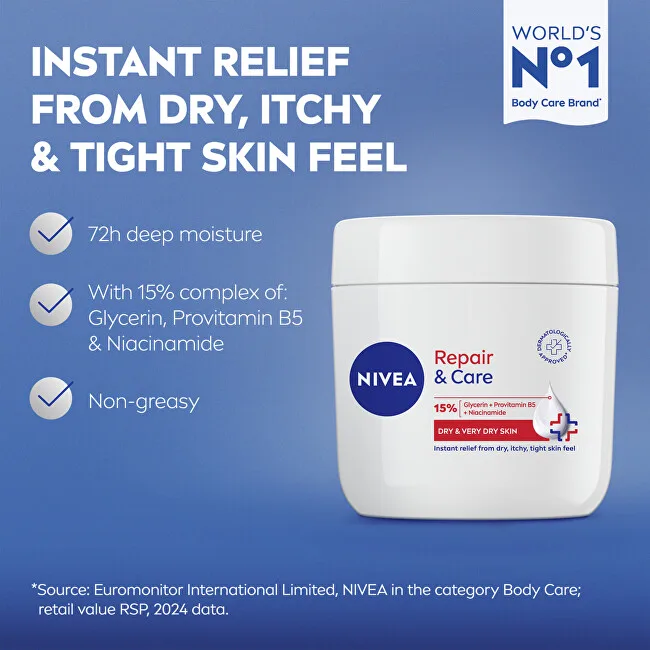 Nivea Hydrating body cream 15% Repair & Care 400 ml thumbnail 2
