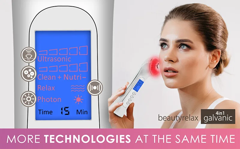 BeautyRelax Galvanic skin iron 4 in 1 with photon therapy BR-1150W thumbnail 4