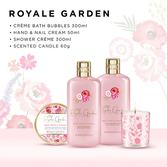 Baylis & Harding Baylis & Harding Body Care Gift Set with Candle - Royale Garden, 4pcs thumbnail 4