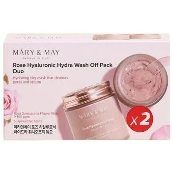 MARY & MAY Rose Hyaluronic Hydra Wash Off Pack Duo mask set thumbnail 2