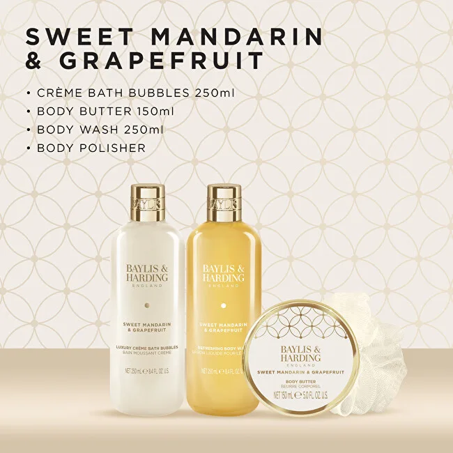 Baylis & Harding Body care gift set in velvet bag Mandarin & Grapefruit 4 pcs thumbnail 4