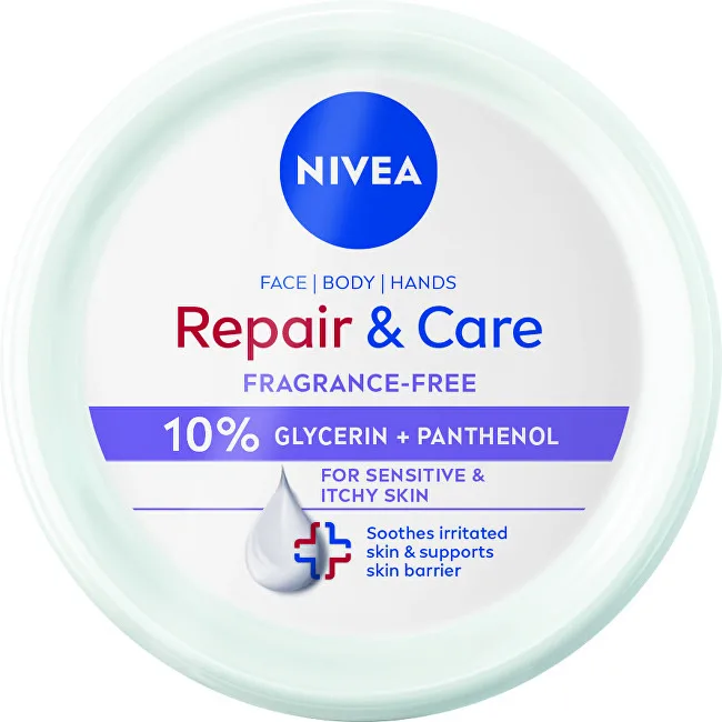 Nivea Moisturizing body cream for sensitive skin Repair & Care 400 ml thumbnail 2