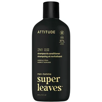 Attitude Men´s 2in1 Volume Shampoo and Conditioner Super Leaves Amber & Citrus (Shampoo & Conditioner) 415 ml thumbnail 2