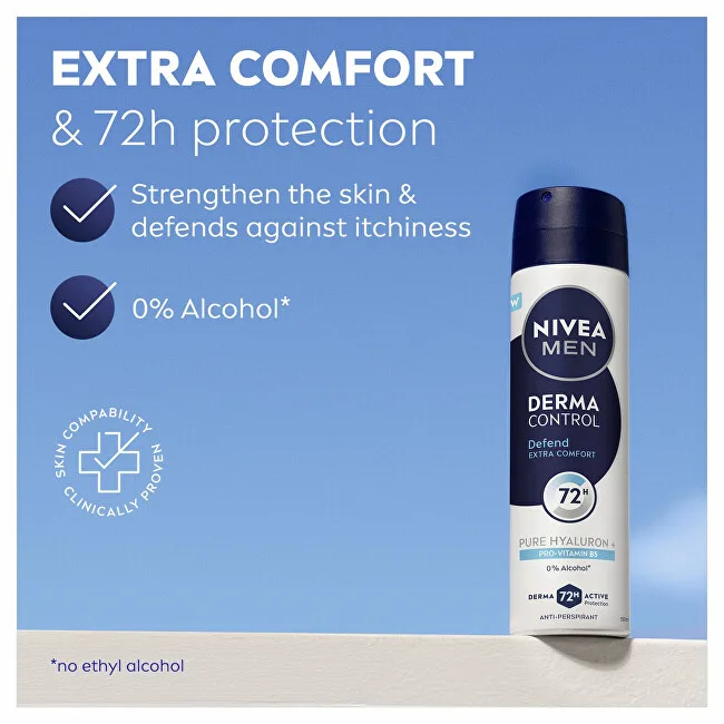 Nivea Antiperspirant spray Men Derma Control Defend (Antiperspirant) 150 ml thumbnail 2
