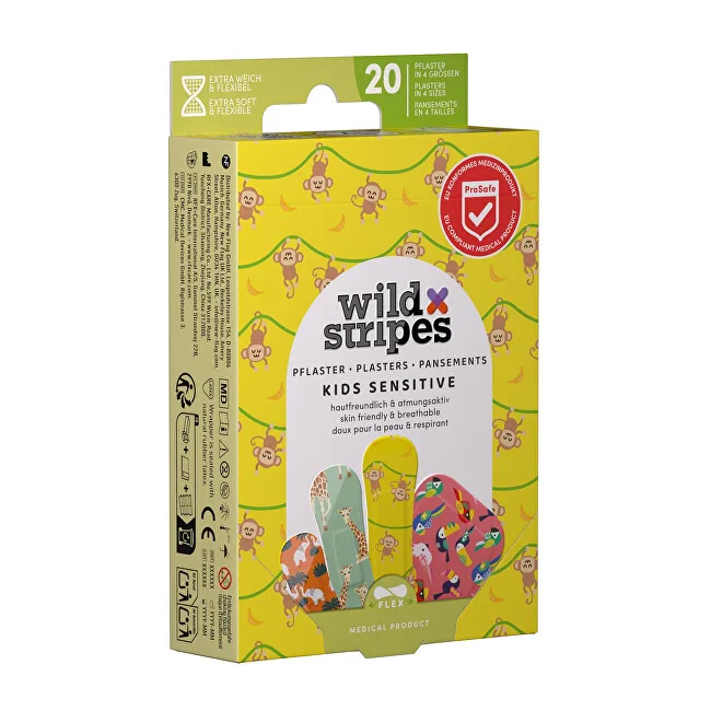 Wild Stripes Kids Sensitive Jungle Vibe Plasters 20 pcs thumbnail 2